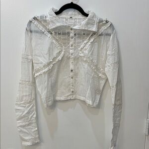 Elegant Embroidered Button-Up Women's Top